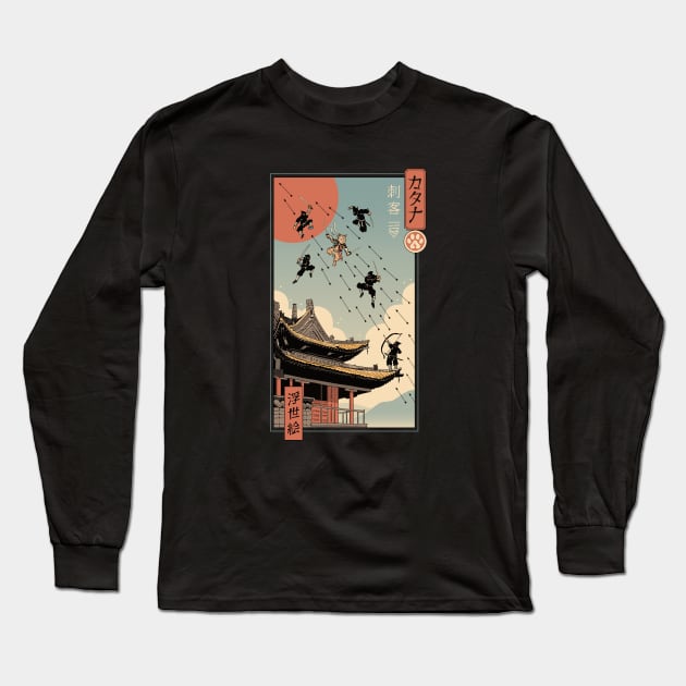 Catana Fight in Edo Long Sleeve T-Shirt by Vincent Trinidad Art